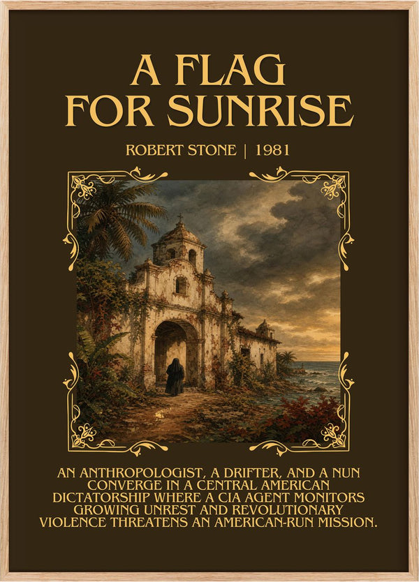 A Flag For Sunrise Minimalist Book Poster by Robert Stone