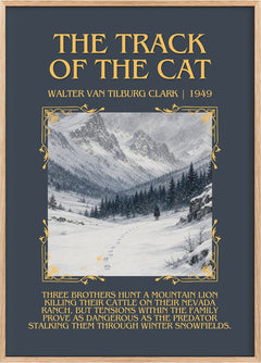 Track Of The Cat Minimalist Book Poster by Walter Van Tilburg Clark