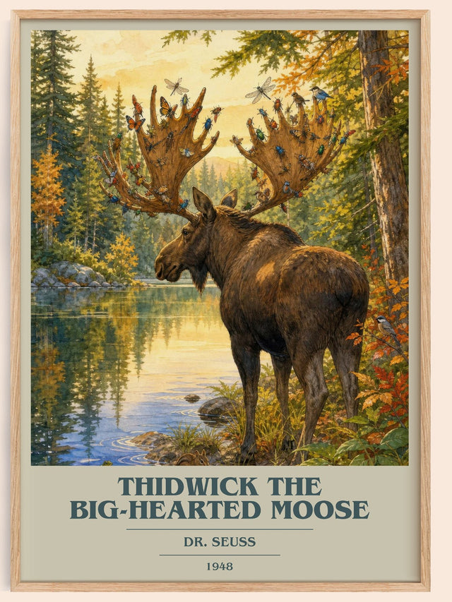 Thidwick The Big-Hearted Moose Book Cover Poster by Dr. Seuss