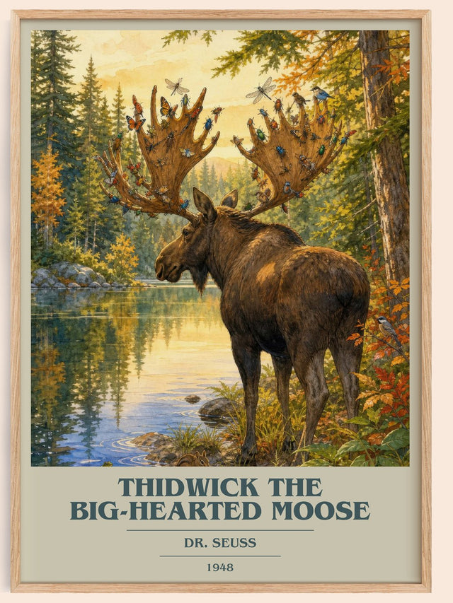 Thidwick The Big-Hearted Moose Book Cover Poster by Dr. Seuss