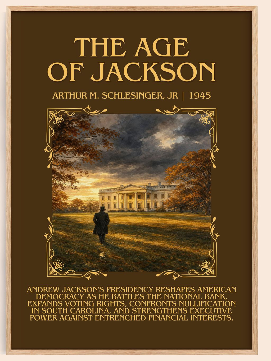 The Age of Jackson Minimalist Book Poster by Arthur M. Schlesinger, Jr – book poster