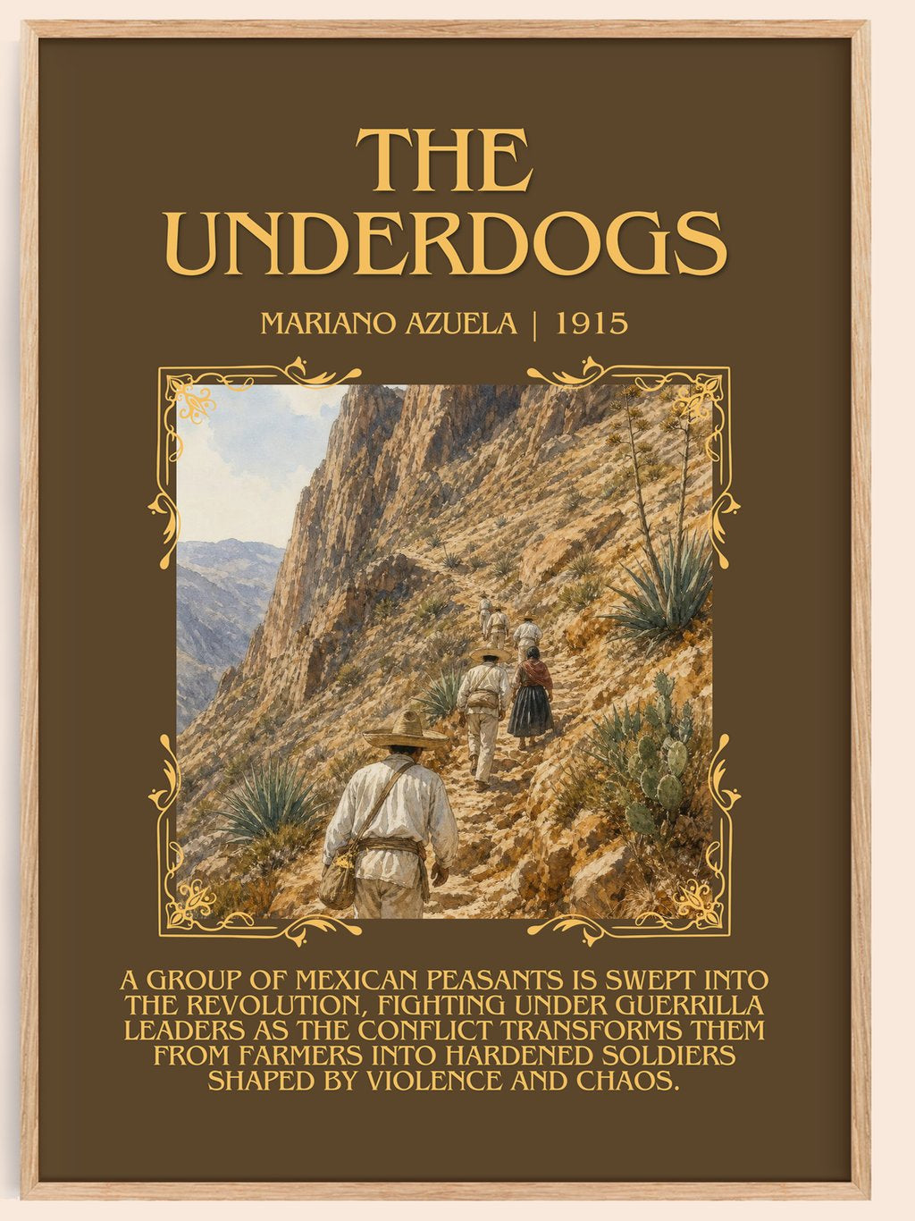 The Underdogs Minimalist Book Poster by Mariano Azuela – book poster