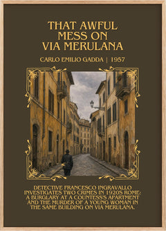 That Awful Mess On Via Merulana Minimalist Book Poster by C. Gadda