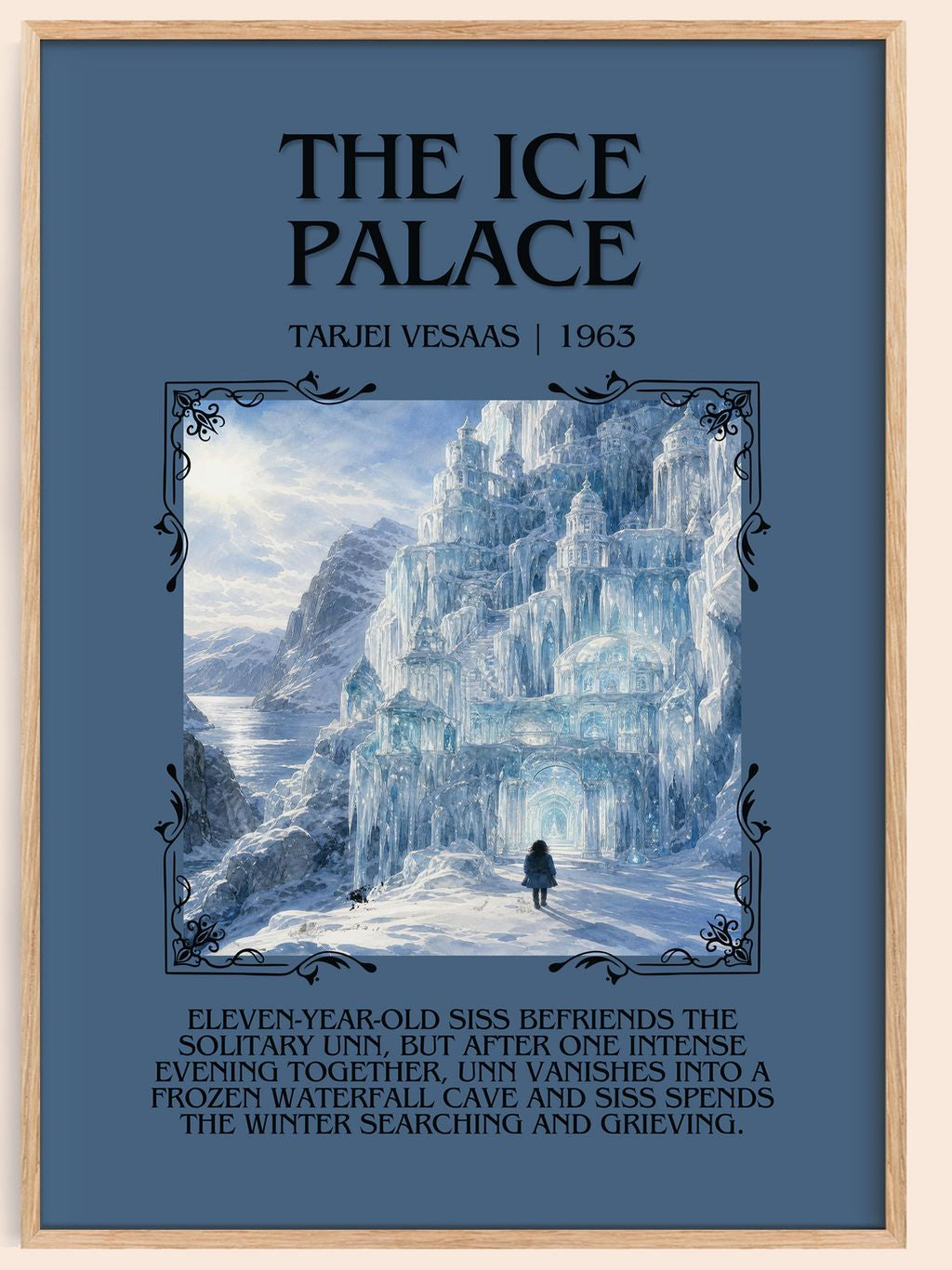 The Ice Palace Minimalist Book Poster by Tarjei Vesaas – book poster