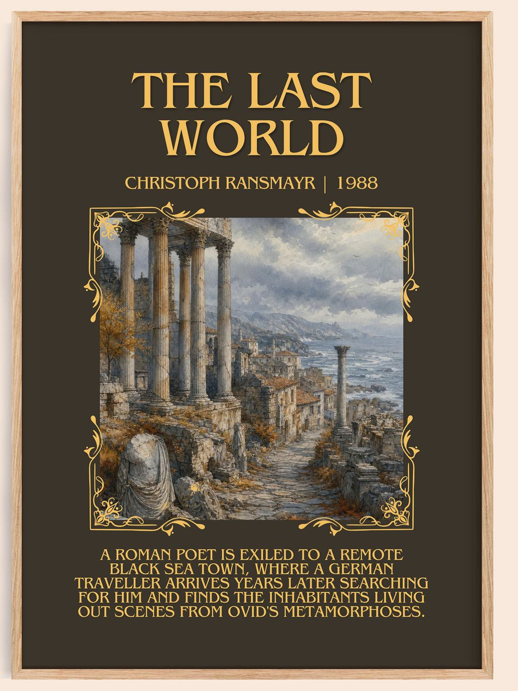 The Last World Minimalist Book Poster by Christoph Ransmayr – book poster
