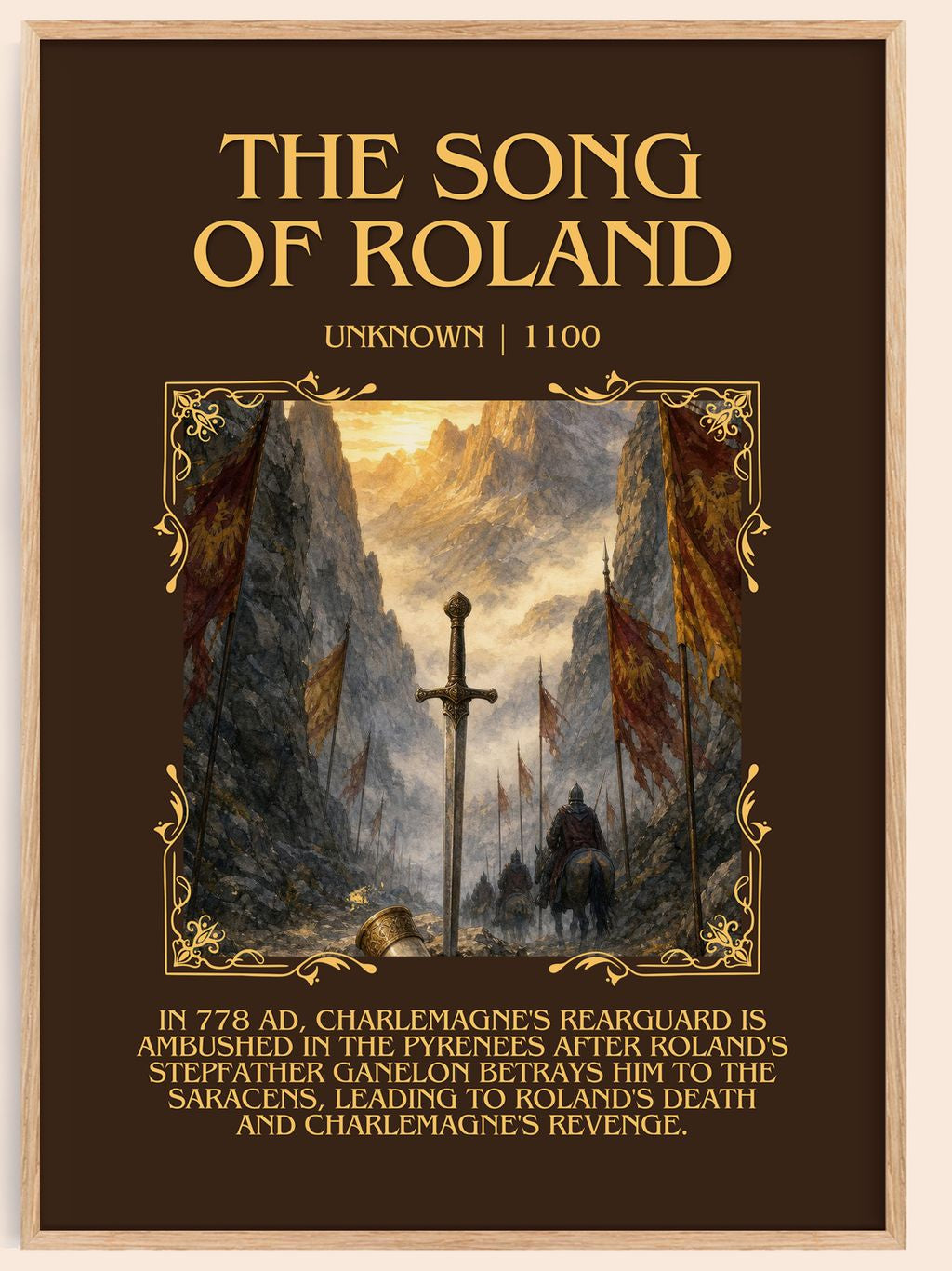 The Song of Roland Minimalist Book Poster by Unknown – book poster