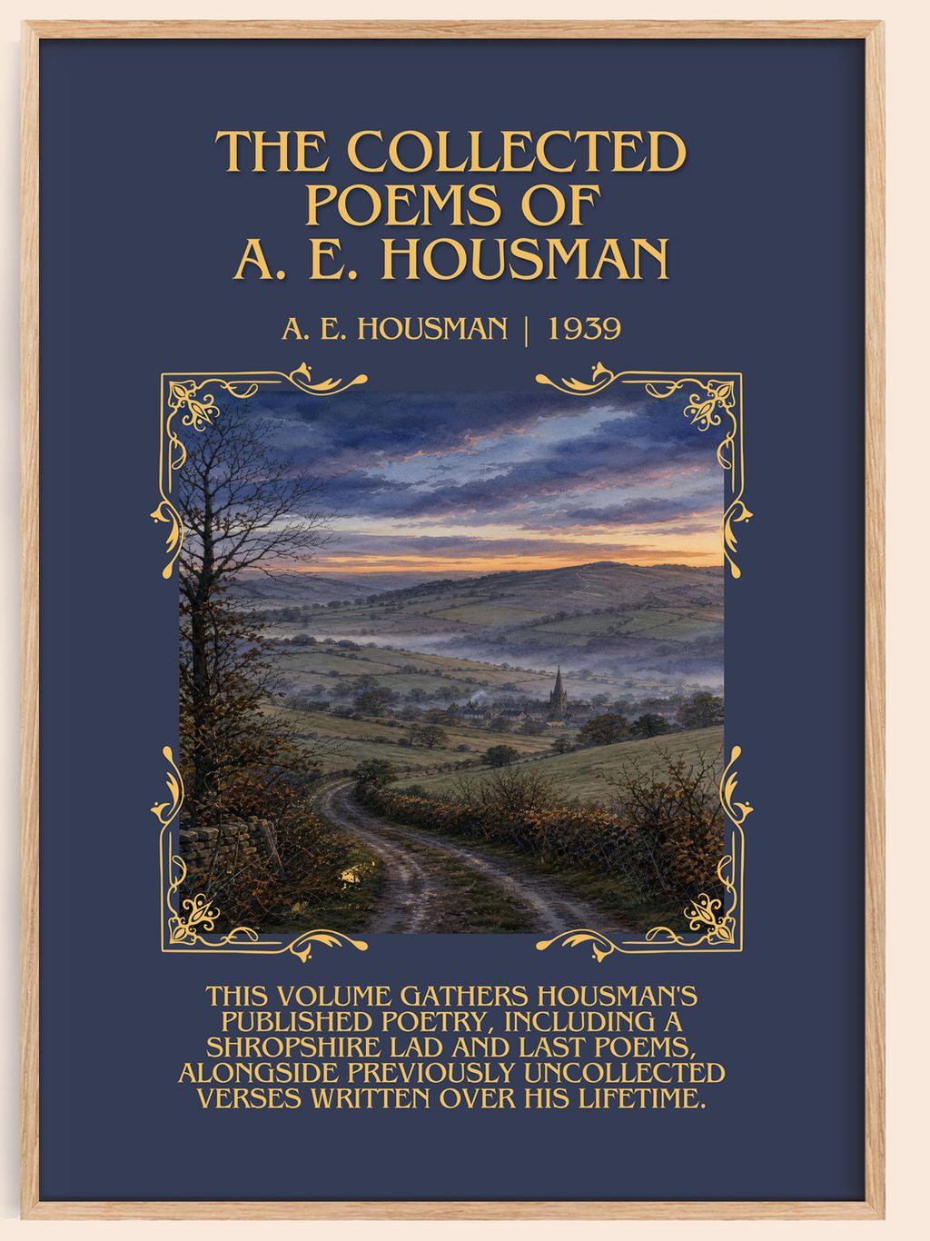 Collected Poems of A. E. Housman Minimalist Book Poster by A. Housman – book poster