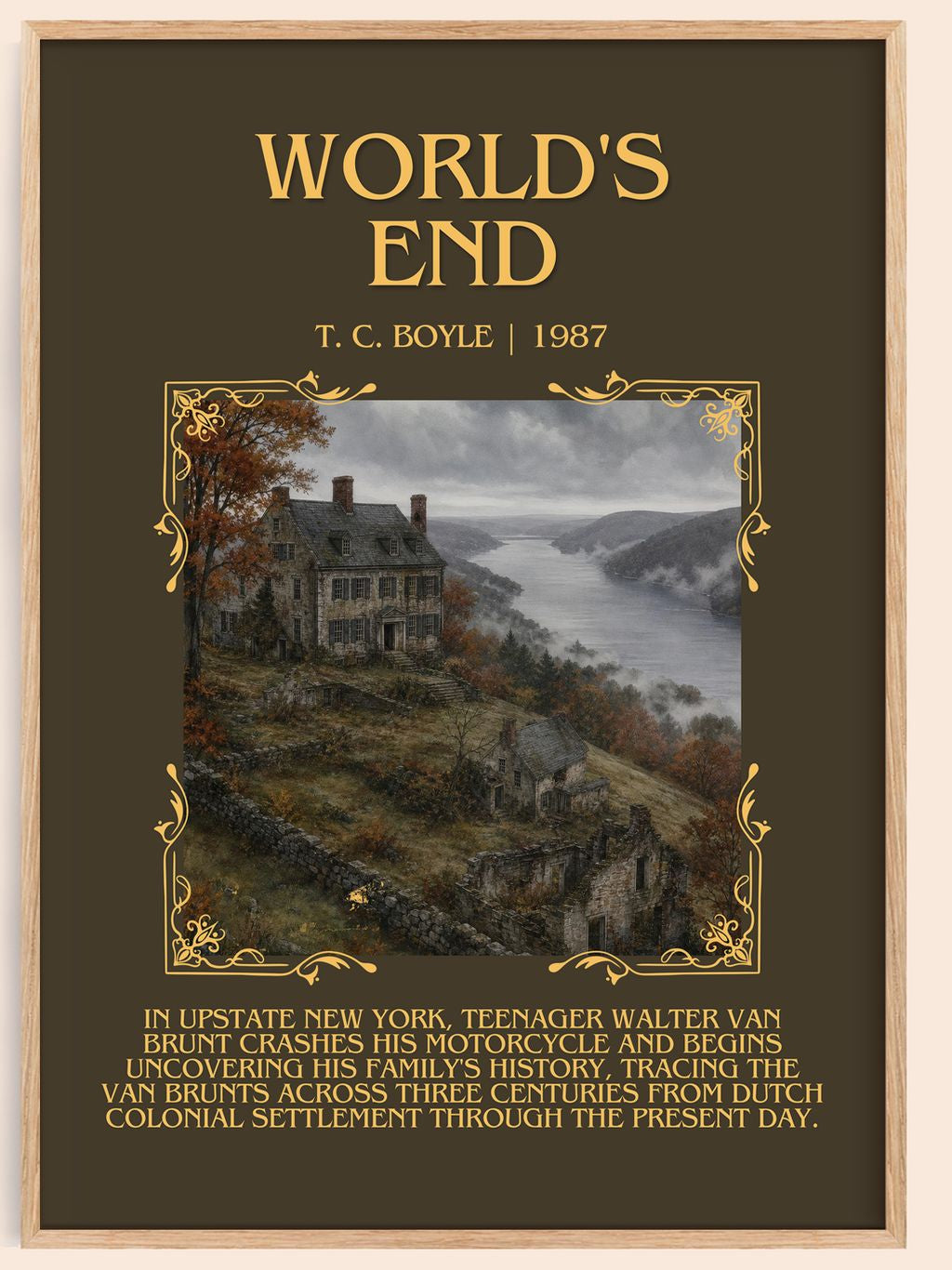 World's End Minimalist Book Poster by T. C. Boyle – book poster