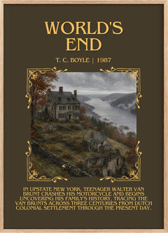 World's End Minimalist Book Poster by T. C. Boyle