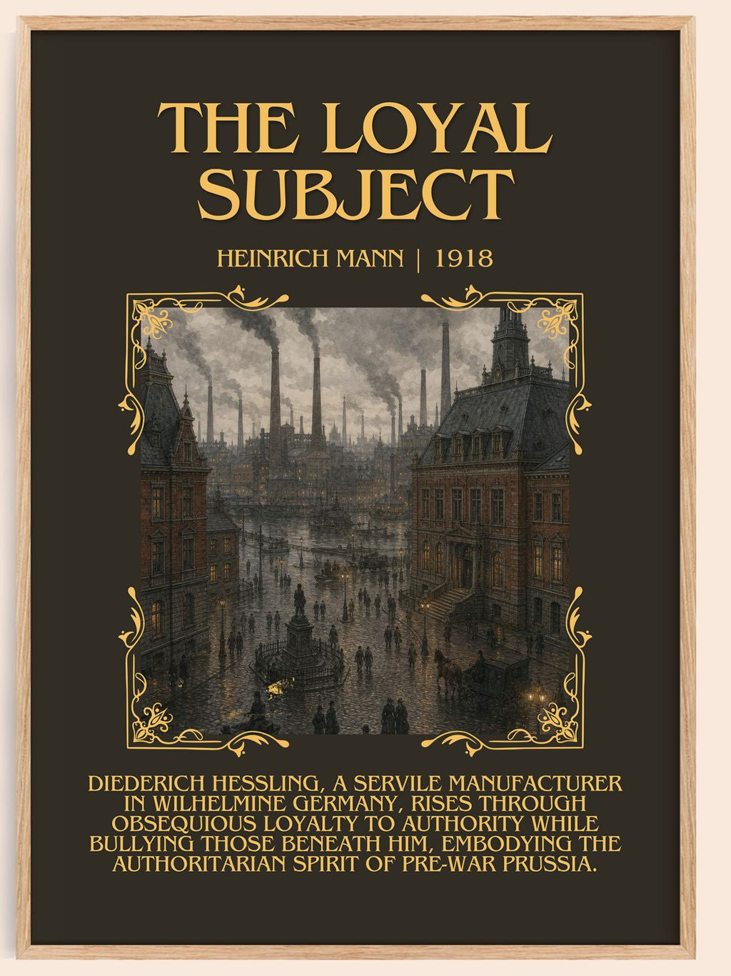 The Loyal Subject Minimalist Book Poster by Heinrich Mann – book poster