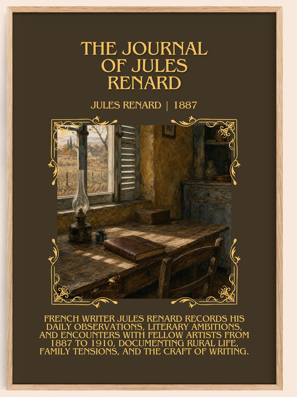 The Journal of Jules Renard Minimalist Book Poster by Jules Renard – book poster