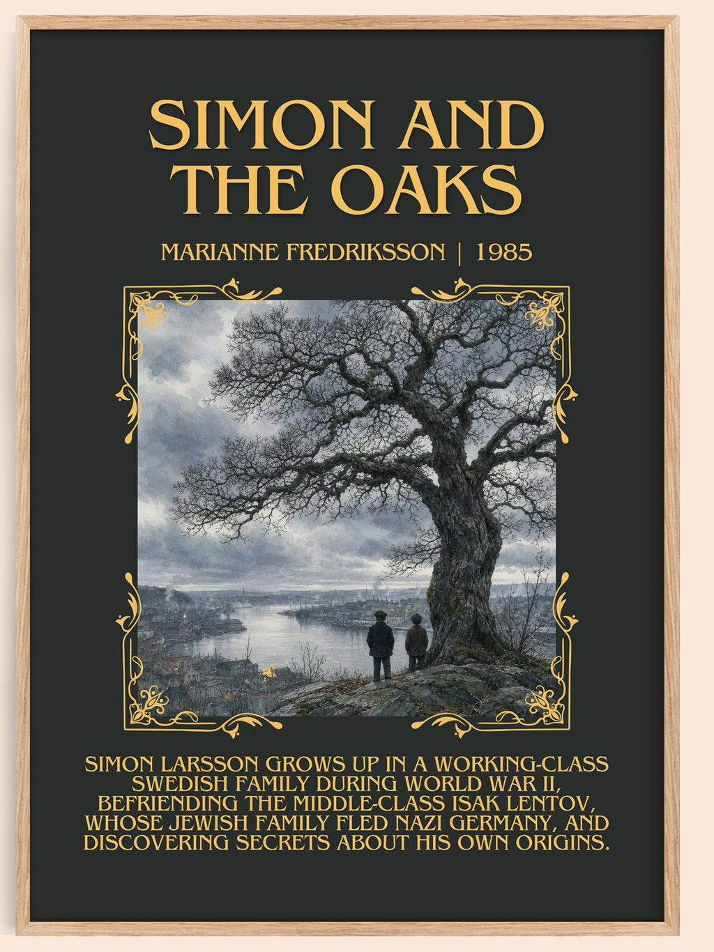 Simon and the Oaks Minimalist Book Poster by Marianne Fredriksson – book poster