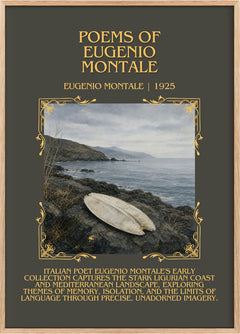 Poems of Eugenio Montale Minimalist Book Poster by Eugenio Montale