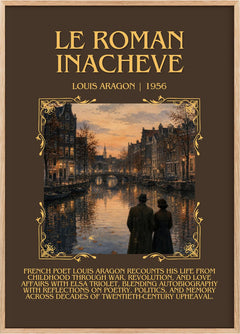 Le Roman Inachevé Minimalist Book Poster by Louis Aragon