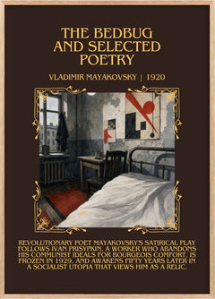 Bedbug And Selected Poetry Minimalist Book Poster by V. Mayakovsky