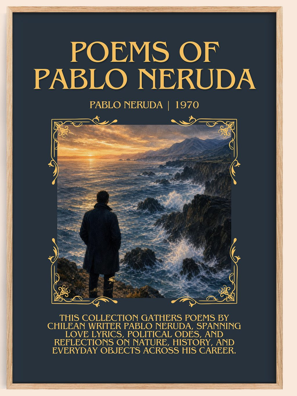 Poems of Pablo Neruda Minimalist Book Poster by Pablo Neruda – book poster
