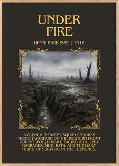 Under Fire Minimalist Book Poster by Henri Barbusse