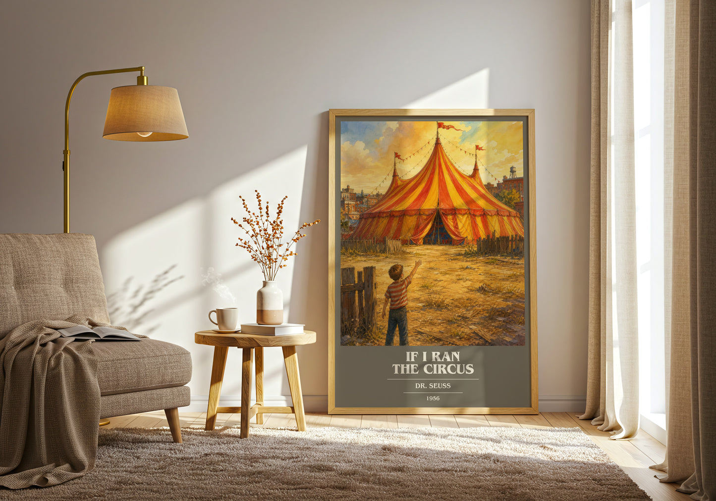 If I Ran The Circus book cover print on bookshelf – Dr. Seuss fan gift