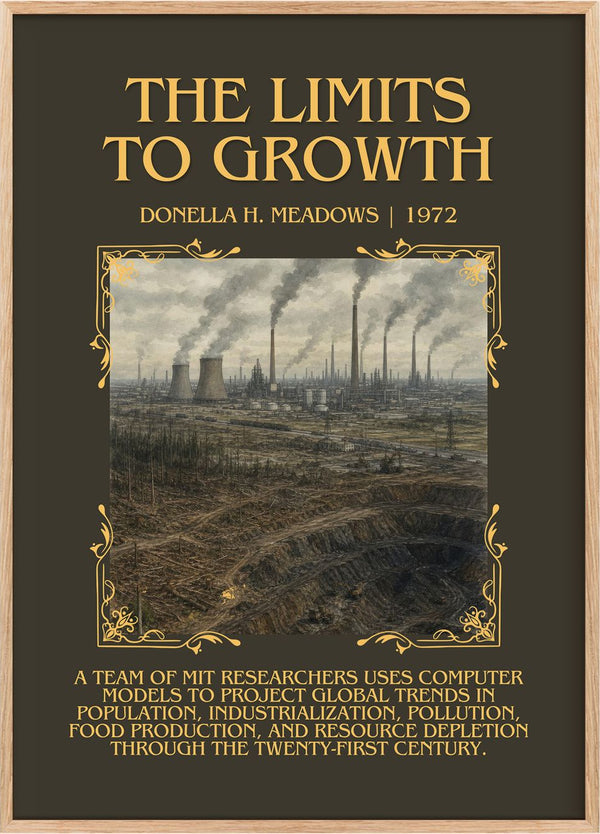 The Limits To Growth Minimalist Book Poster by Donella H. Meadows