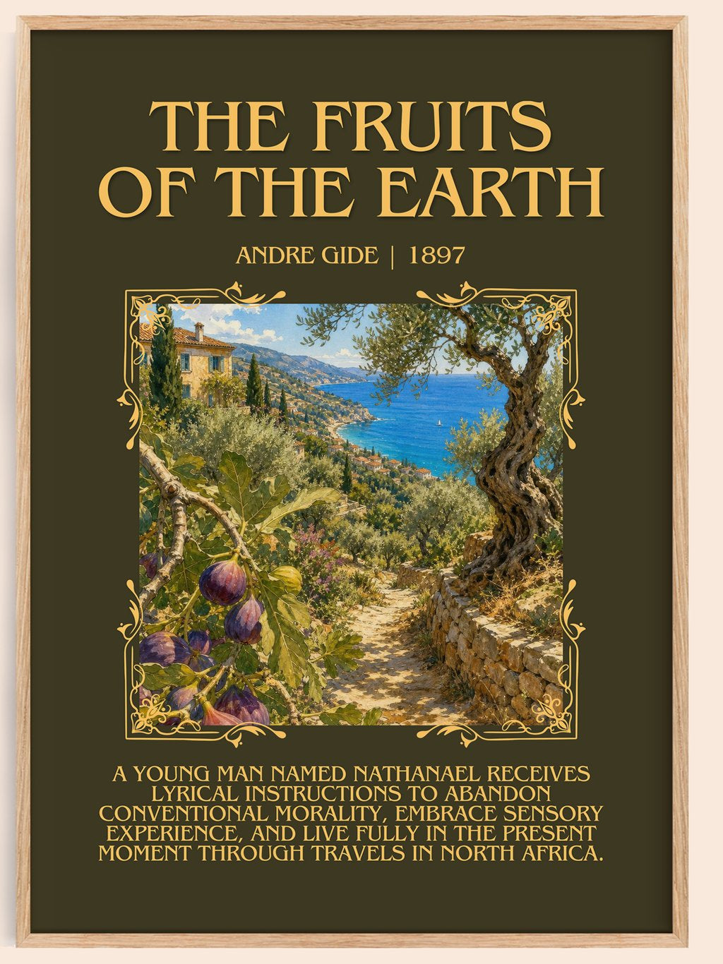 The Fruits of the Earth Minimalist Book Poster by André Gide – book poster