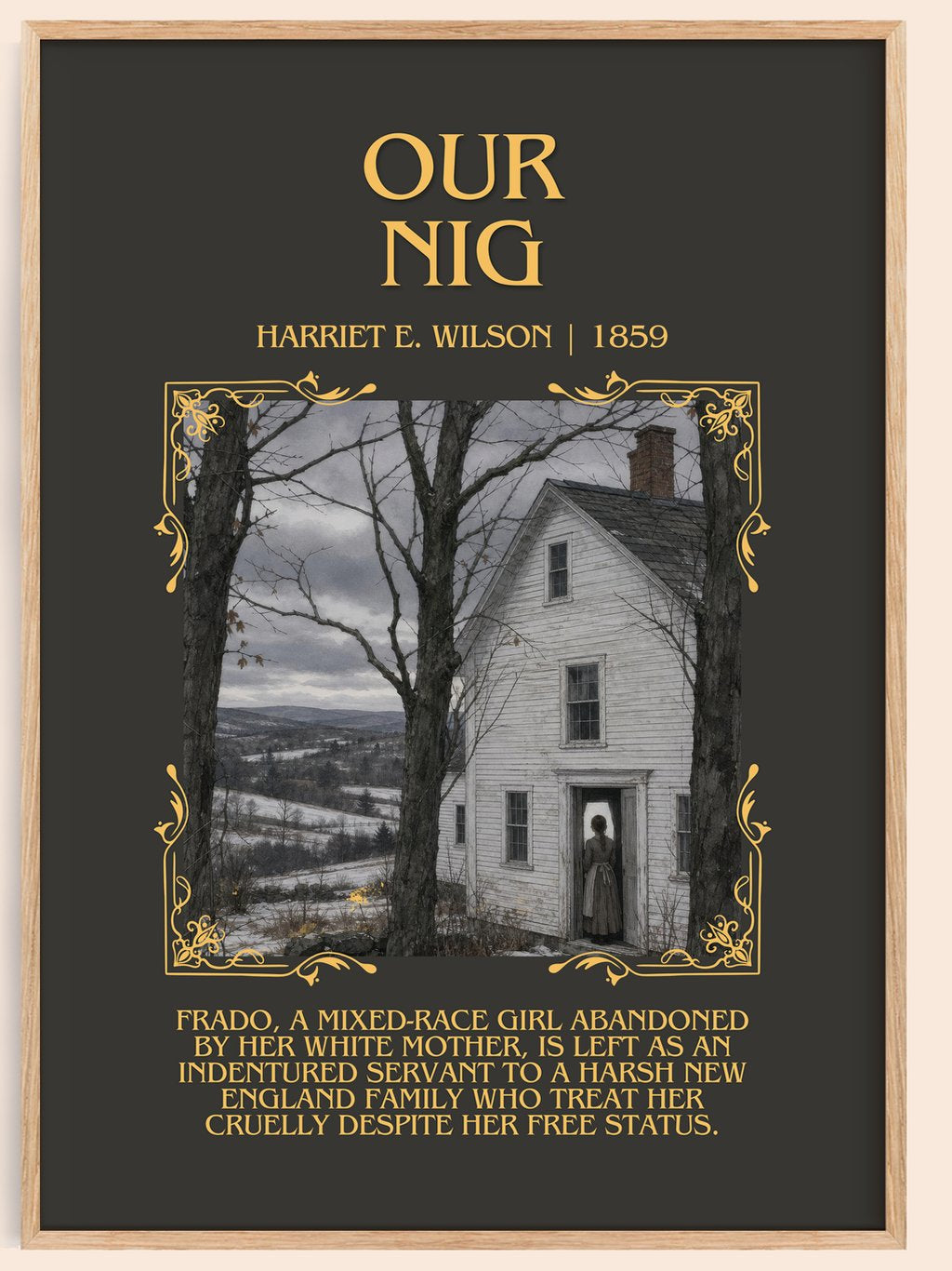 Our Nig Minimalist Book Poster by Harriet E. Wilson – book poster