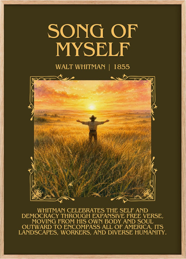 Song Of Myself Minimalist Book Poster by Walt Whitman