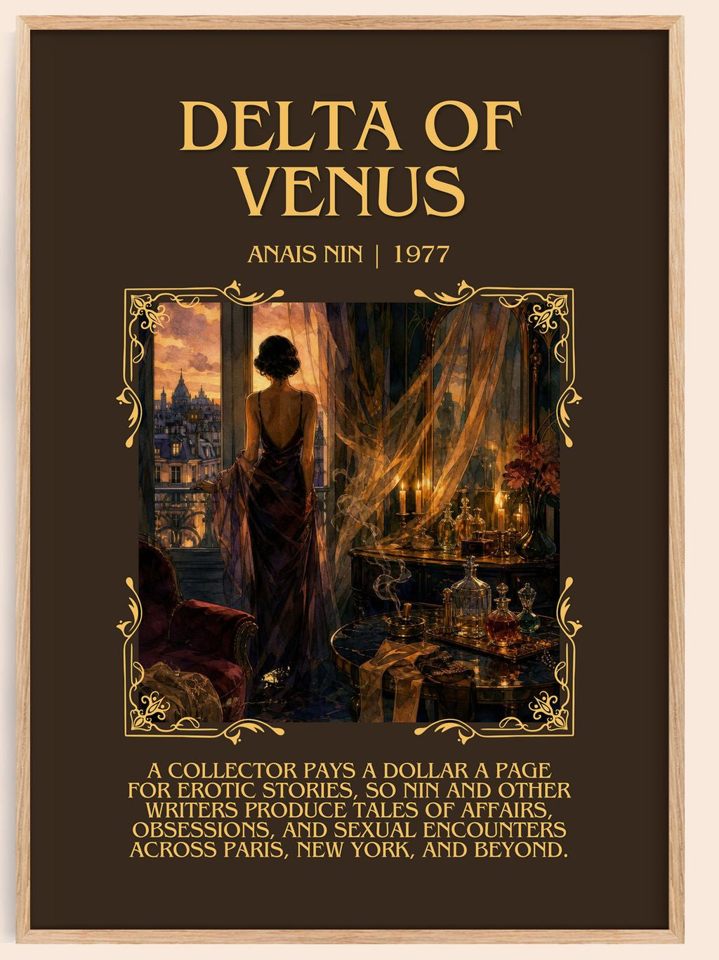Delta of Venus Minimalist Book Poster by Anaïs Nin – book poster