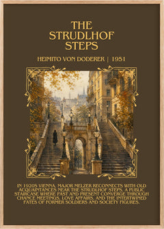 The Strudlhof Steps Minimalist Book Poster by Heimito von Doderer