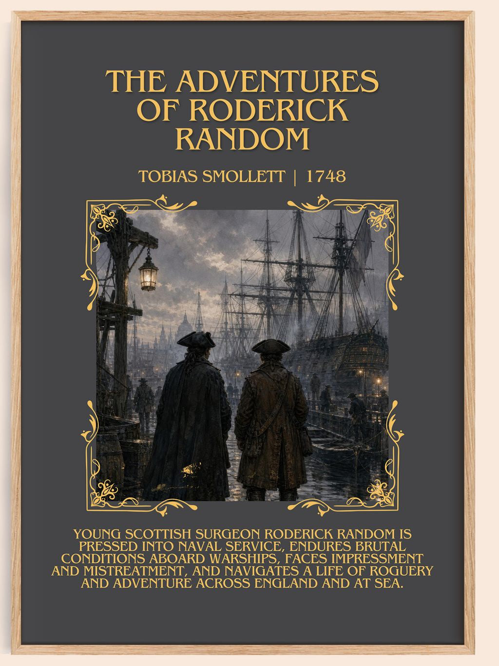 Adventures Of Roderick Random Minimalist Book Poster by T. Smollett – book poster