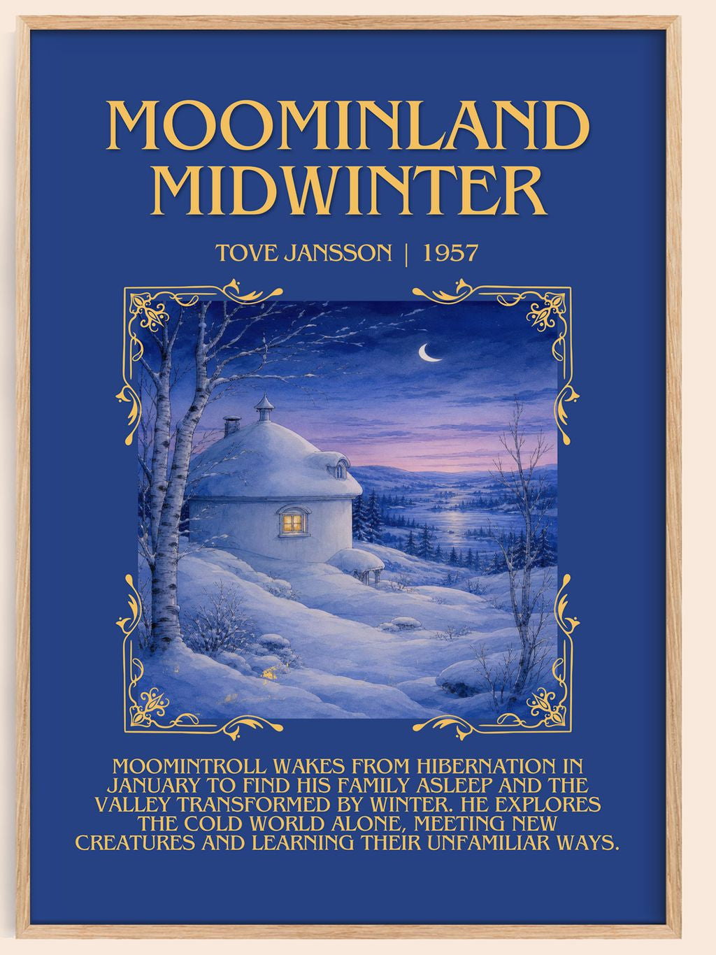 Moominland Midwinter Minimalist Book Poster by Tove Jansson – book poster