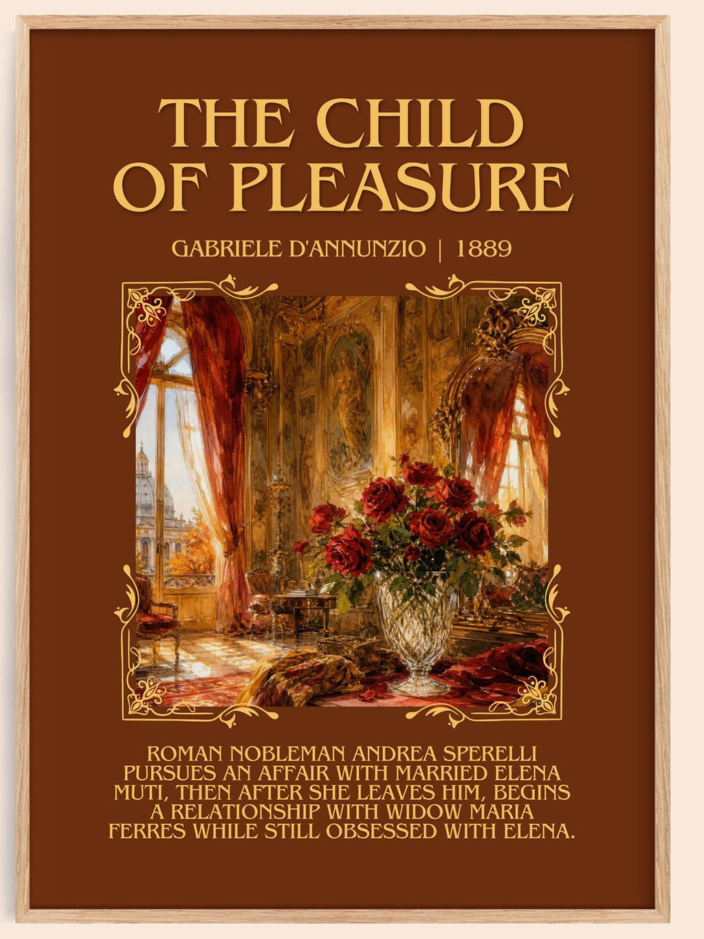 The Child Of Pleasure Minimalist Book Poster by Gabriele D'Annunzio – book poster