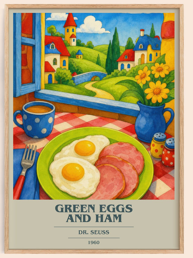 Green Eggs And Ham Book Cover Poster by Dr. Seuss