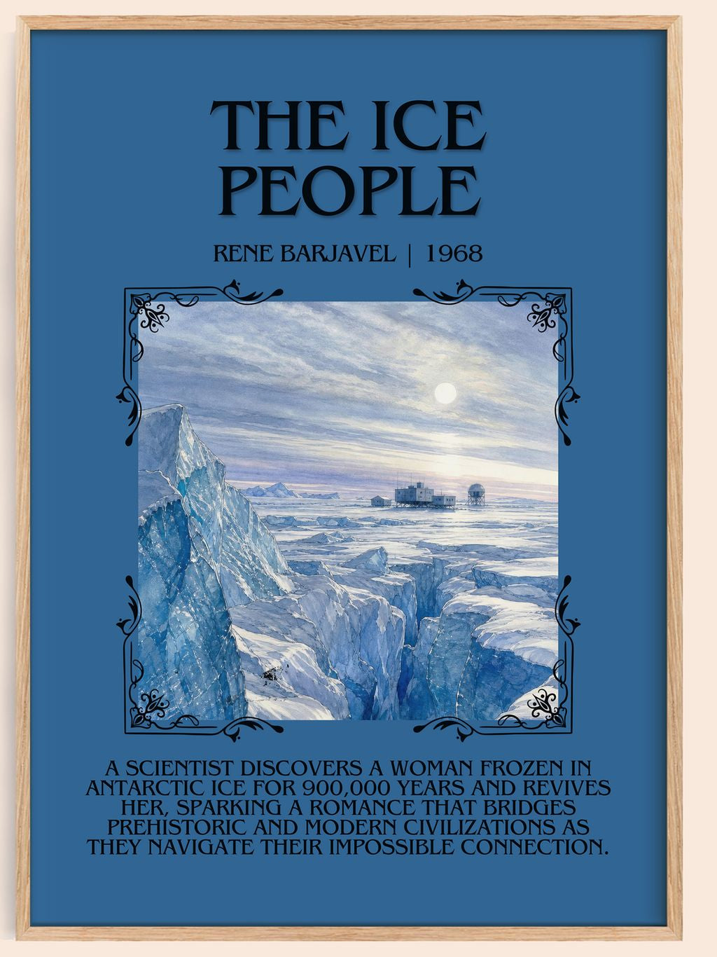 The Ice People Minimalist Book Poster by René Barjavel – book poster