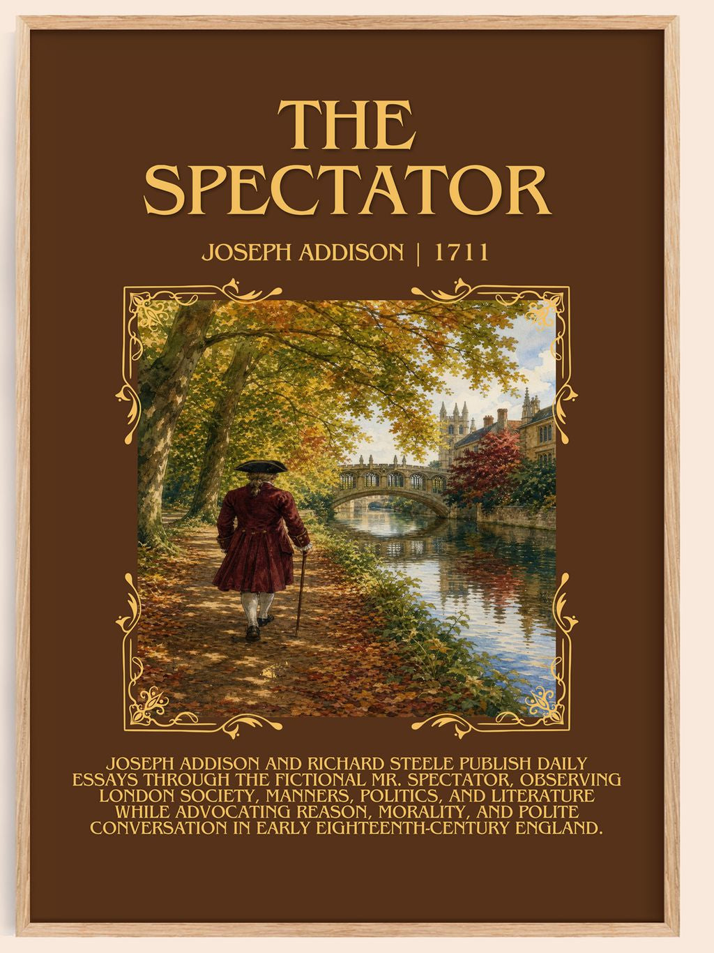 The Spectator Minimalist Book Poster by Joseph Addison – book poster