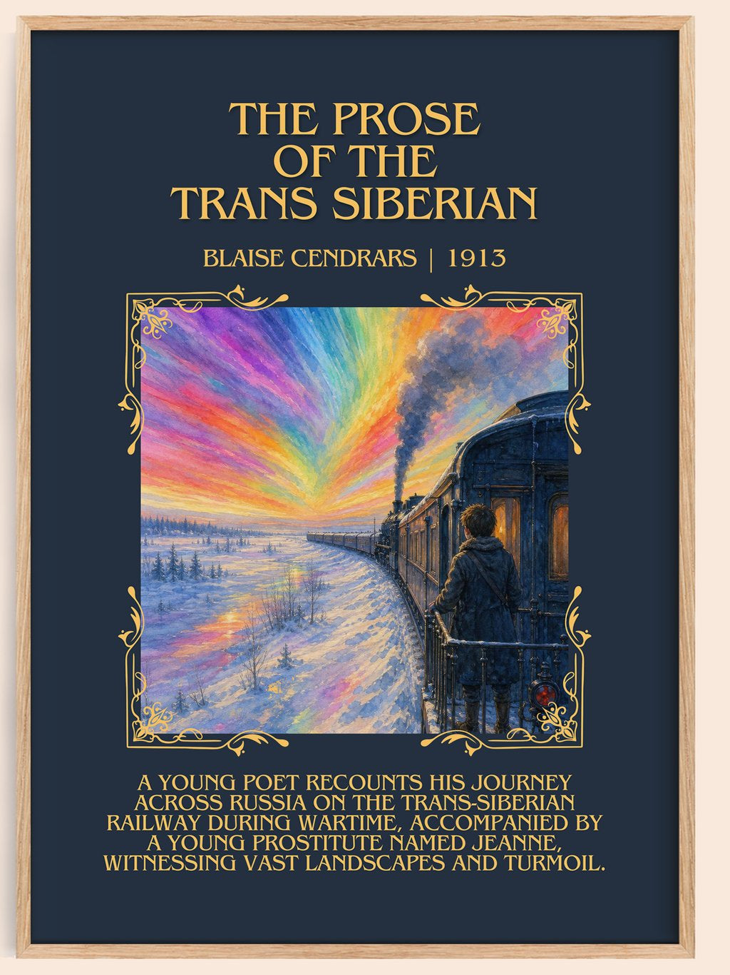 Prose Of The Trans Siberian Minimalist Book Poster by Blaise Cendrars – book poster
