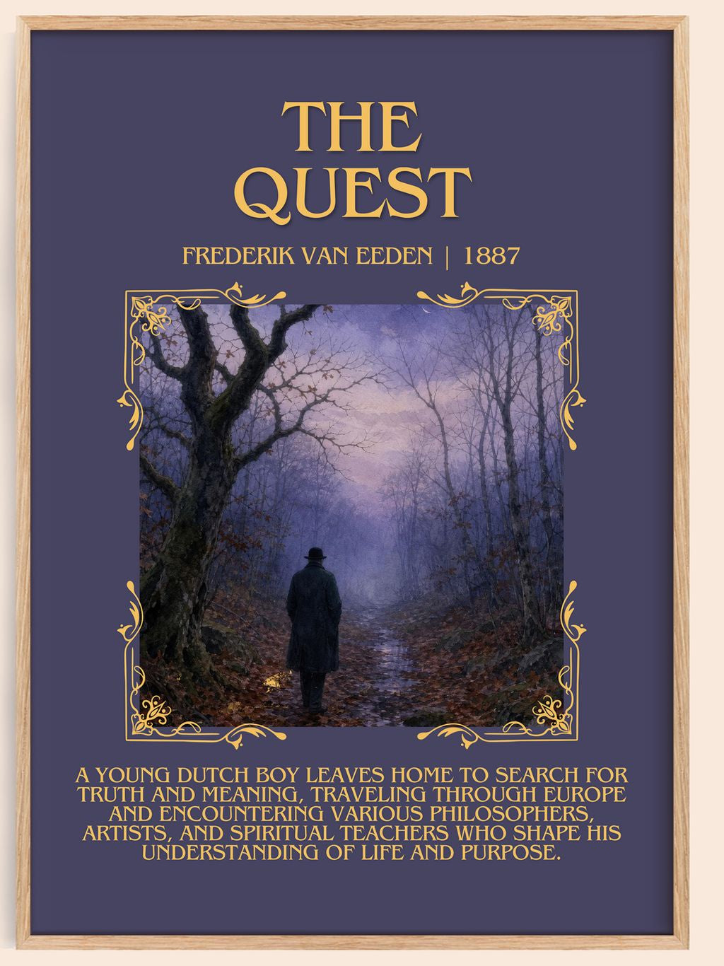 The Quest Minimalist Book Poster by Frederik van Eeden – book poster
