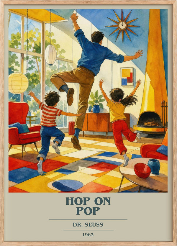 Hop On Pop Book Cover Poster by Dr. Seuss