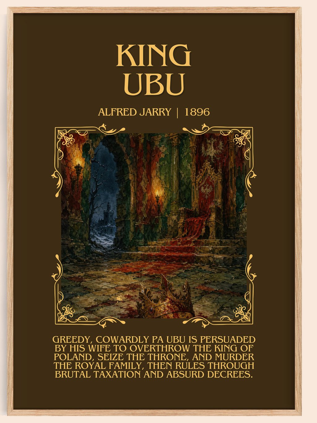 King Ubu Minimalist Book Poster by Alfred Jarry – book poster