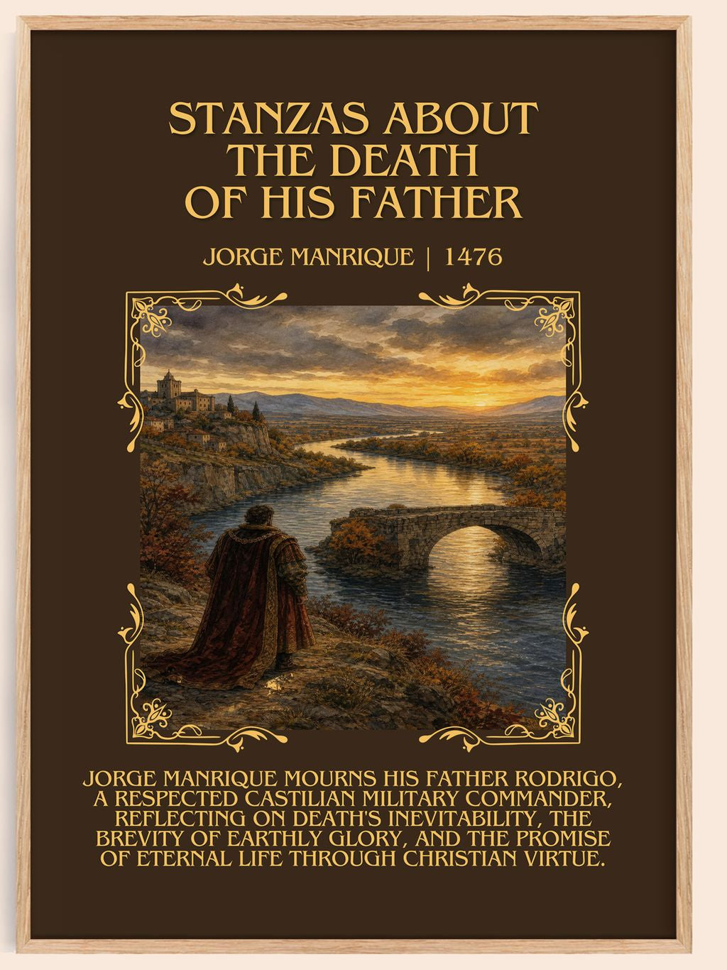 Stanzas about the Death of his Father Minimalist Book Poster by Jorge Manrique – book poster