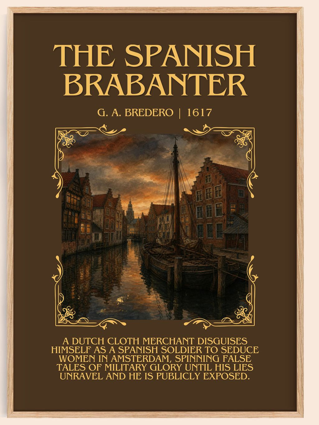 The Spanish Brabanter Minimalist Book Poster by G. A. Bredero – book poster