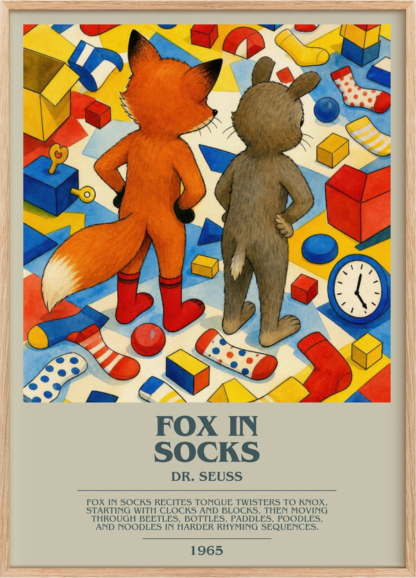 Fox In Socks Bookish Wall Art by Dr. Seuss