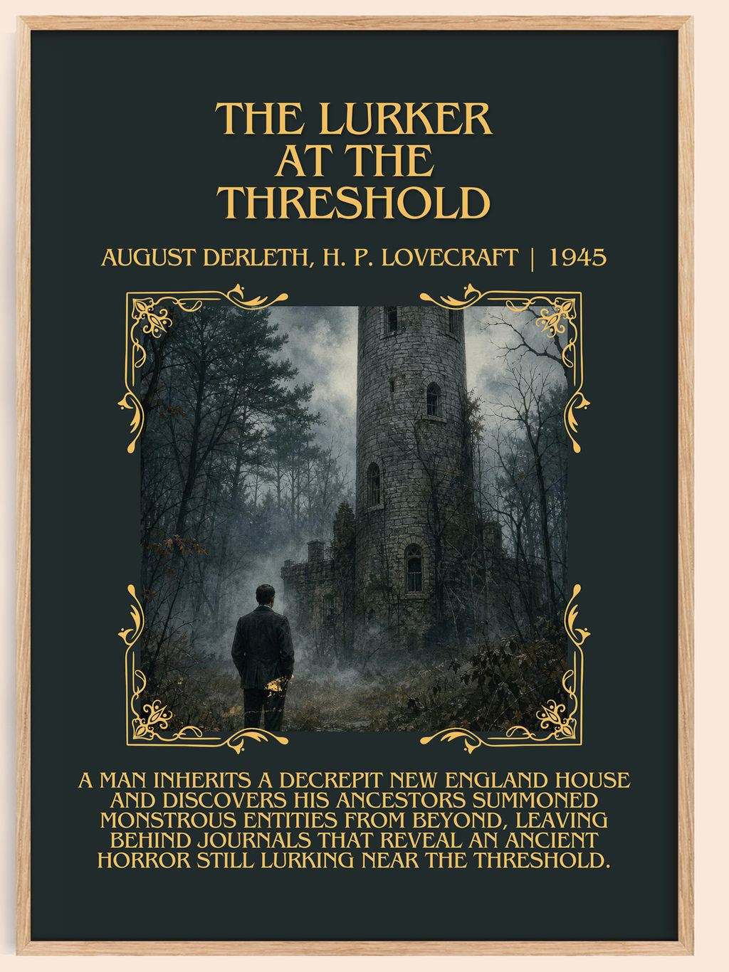 Lurker At The Threshold Minimalist Book Poster by A. Lovecraft – book poster