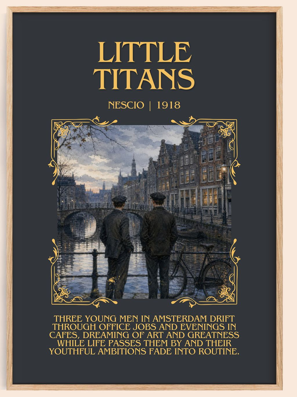 Little Titans Minimalist Book Poster by Nescio – book poster