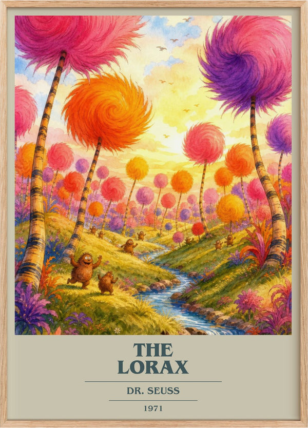 The Lorax Book Cover Poster by Dr. Seuss