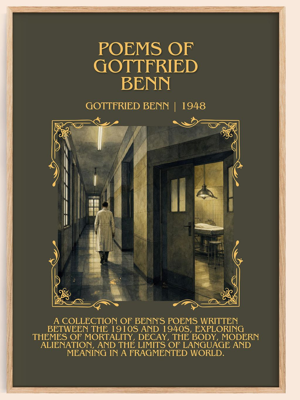 Poems Of Gottfried Benn Minimalist Book Poster by Gottfried Benn – book poster