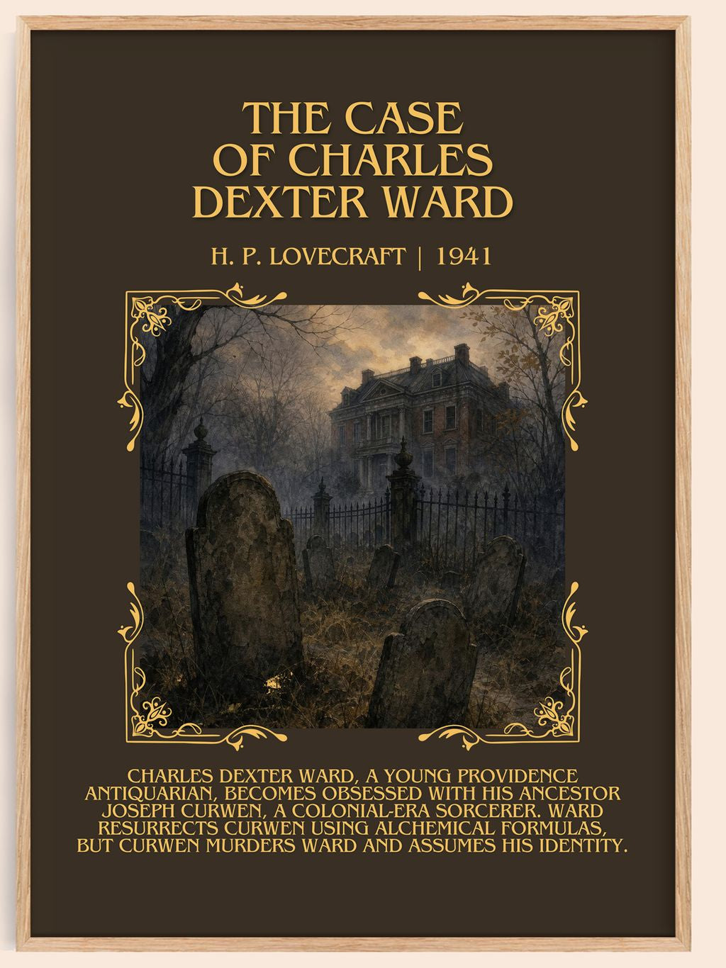 Case Of Charles Dexter Ward Minimalist Book Poster by H. P. Lovecraft – book poster
