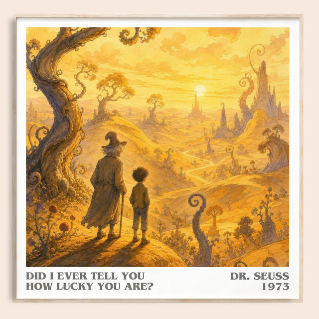 Did I Ever Tell You How Lucky You Are? Literary Art Print by Dr. Seuss