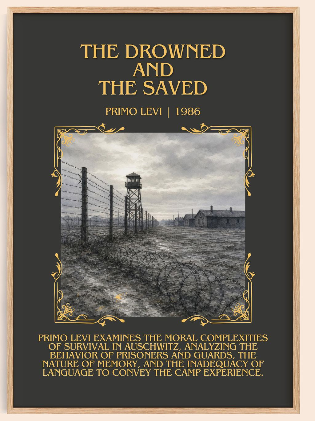 The Drowned and the Saved Minimalist Book Poster by Primo Levi – book poster