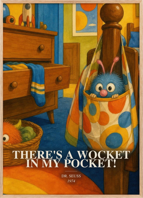 There's A Wocket In My Pocket! Book Watercolour Illustration by Dr. Seuss