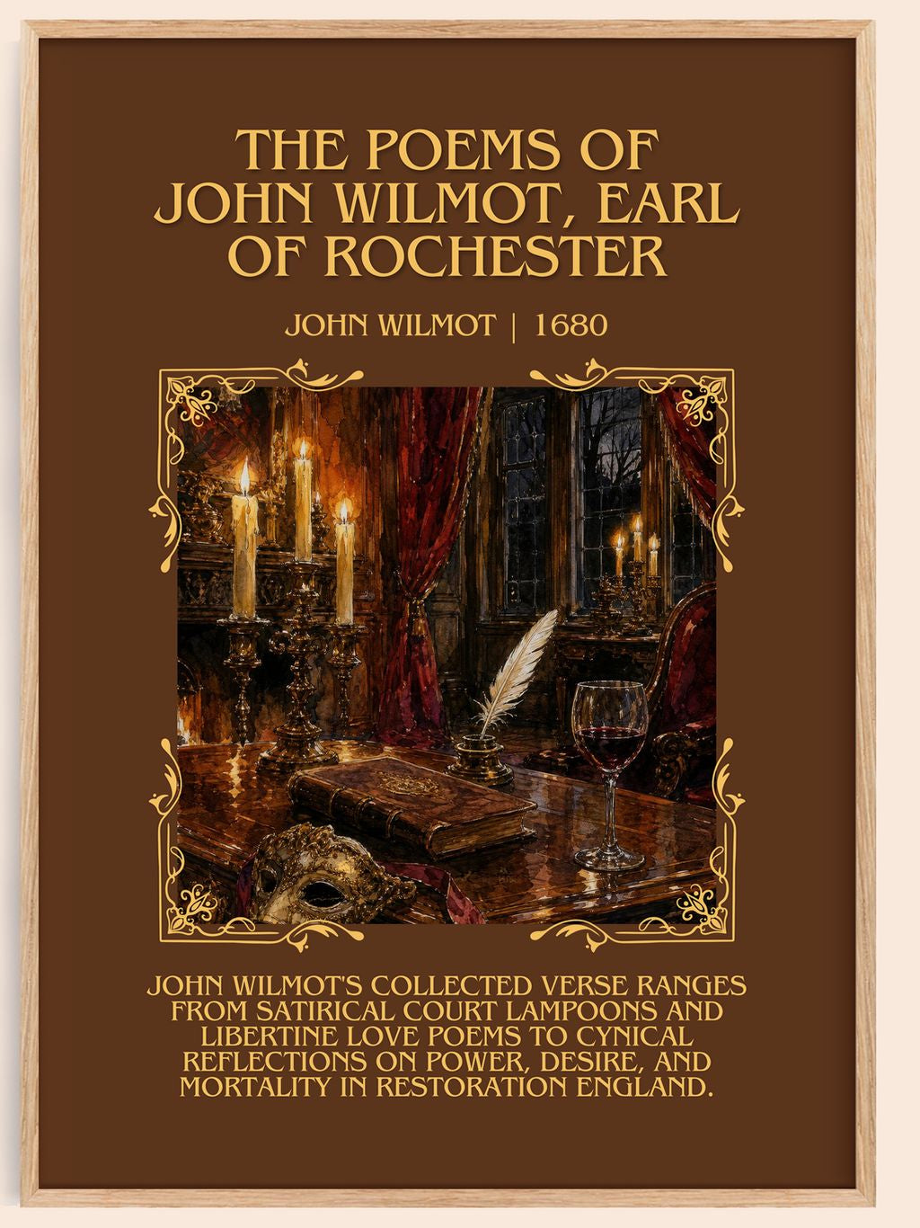 The Poems Of John Wilmot, Earl Of Rochester Minimalist Book Poster by John Wilmot – book poster